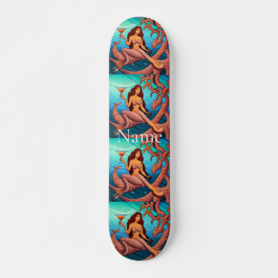 Langhaarige Martini Mermaid Thunder_Cove Skateboard