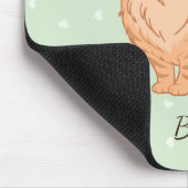 Langhaarige orange getigerte Katze personalisiert Mousepad (Ecke)