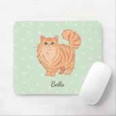 Langhaarige orange getigerte Katze personalisiert Mousepad (Mit Mouse)