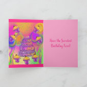 Langhaarige rote Dackel Feiertagskarte (Innenseite)