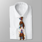 Langhaarige rote Dackel Krawatte (Gebunden)