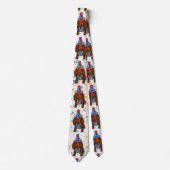 Langhaarige rote Dackel Krawatte (Vorderseite)