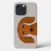 Langhaarige rote Dackel | NIEDLICHE DACKEL Case-Mate iPhone Hülle (Rückseite)