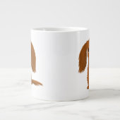 Langhaarige rote Dackel | Niedliche Dackel Jumbo-Tasse (Vorderseite)