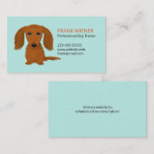 Langhaarige Rote Dackel | NIEDLICHE DACKEL Visitenkarte (Vorne/Hinten)