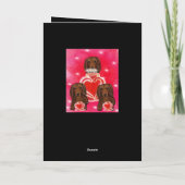 Langhaarige rote Dackeln Karte (Rückseite)