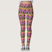 Langhaarige rote Dackeln Leggings (Vorderseite)