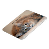 Langhaarige Russische Blaue Katze von Shirley Tayl Magnet (Linke Seite)