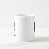 Langhaarige Schokolade Dackel Santa Individuelle N Kaffeetasse (Mittel)