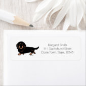 Langhaarige Schwarz-Tan-Dachshund 1 (Insitu)
