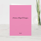 Langhaarige Shih Tzu Dog Pink Happy Birthday Card Karte (Rückseite)