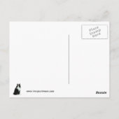 Langhaarige Tuxedo Cat Postkarte (Rückseite)
