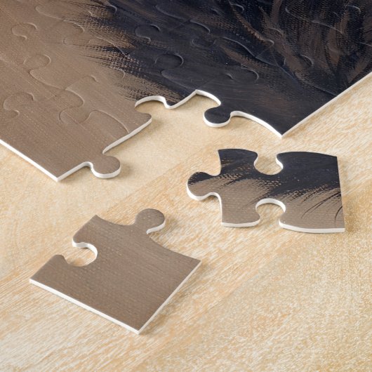 Langhaarige Tuxedo Cat Puzzle (Seite)