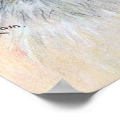 Langhaarige weiße Katze, Louis Wain Poster (Ecke)