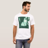 Langhaariger Cat Pop Art T-Shirt (Vorne ganz)