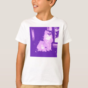 Langhaariger Cat Pop Art T-Shirt