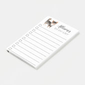 Langhaariger Chihuahua-Hund personalisiert Liste Post-it Klebezettel (angewinkelt)