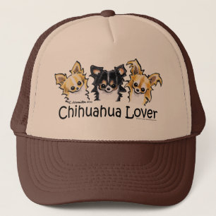 Langhaariger Chihuahua-Liebhaber Truckerkappe