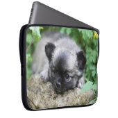 Langhaariger Chihuahua-Welpe Laptopschutzhülle (Vorne Rechts)