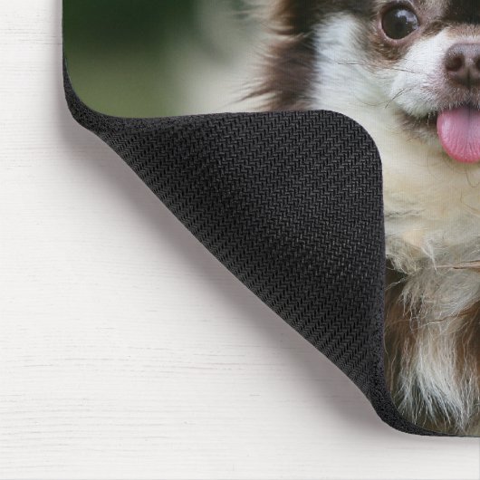 Langhaariger ChihuahuaHeadshot 1 Mousepad (Ecke)