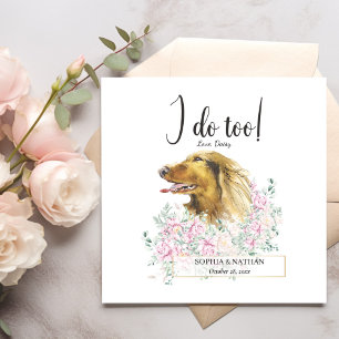 Langhaariger Dackel Hund Hochzeitcocktail Napkins Serviette