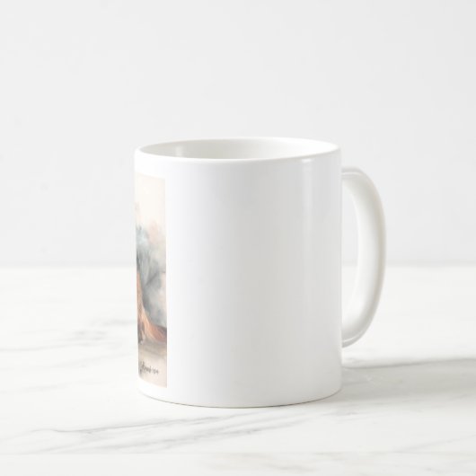 Langhaariger Dackel Kaffeetasse (VorderseiteRechts)