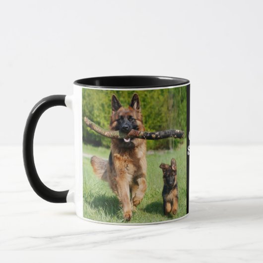 Langhaariger Flusshirtenhund Tasse (Links)