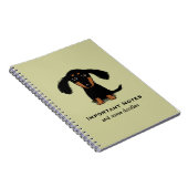 Langhaariger niedlicher Dackel-Hund des Notizblock (Rechte Seite)