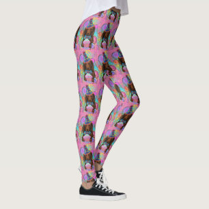LANGHAARIGER ROTER DOXIE LEGGINGS