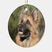 Langhaariger Schäferhund 1 Keramikornament (Links)
