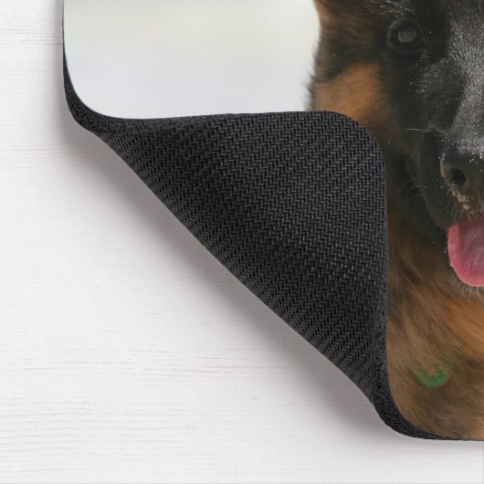 Langhaariger Schäferhund-Strand Mousepad (Ecke)
