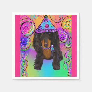 LANGHAARIGER SCHWARZ & BRAUNER DOXIE SERVIETTE
