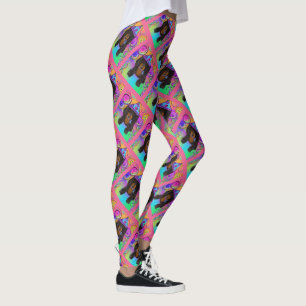 LANGHAARIGER SCHWARZER DOXIE  LEGGINGS
