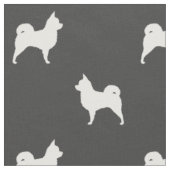 Langhaariges Chihuahua-Silhouette-Muster Stoff (Nahaufnahme)