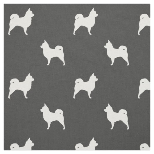 Langhaariges Chihuahua-Silhouette-Muster Stoff (Muster)