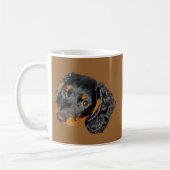 Langhaariges Dackel-Geschenk Kaffeetasse (Links)