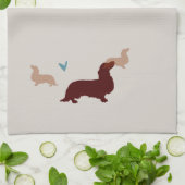 Langhaariges Dackel-Küchen-Tuch Küchentuch (Gefaltet)