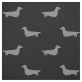 Langhaariges Dackel-Silhouette-Muster Stoff (Muster)