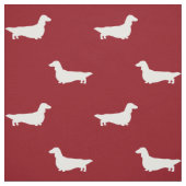 Langhaariges Dackel-Silhouette-Muster Stoff (Muster)