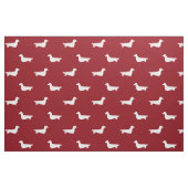 Langhaariges Dackel-Silhouette-Muster Stoff (Fat Quarter (45,7 x 55,9 cm))