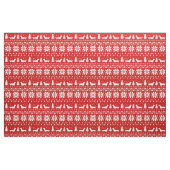 Langhaariges Dackel-Silhouette-Weihnachtsmuster Stoff (Fat Quarter (45,7 x 55,9 cm))