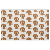 Langhaariges rotes Dackel-Muster Stoff (Fat Quarter (45,7 x 55,9 cm))