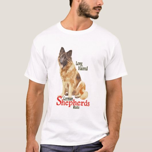 Langhaariges Schäferhund-Shirt T-Shirt (Vorderseite)