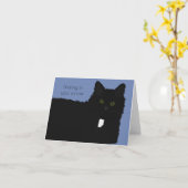 Langhaarkatze Sympathiekarte Karte (Gelbe Blume)