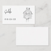 Langhaarmädchen mit Band Visitenkarte (Vorne/Hinten)