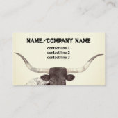 Langhain Foto sepia rustikales Land Visitenkarte (Rückseite)