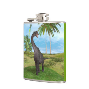 Langhals-Dinosaurier-Dschungel-Abenteuer Flachmann
