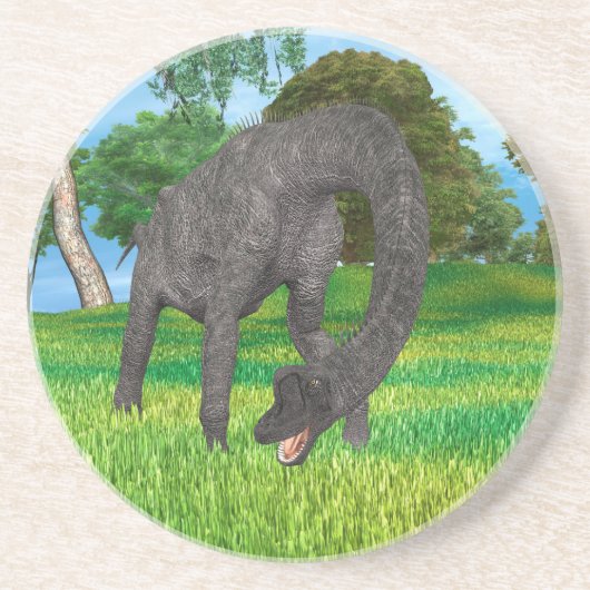 Langhals-Dinosaurier-Dschungel-Abenteuer Getränkeuntersetzer (Vorne)