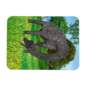 Langhals-Dinosaurier-Dschungel-Abenteuer Magnet (Horizontal)
