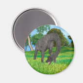 Langhals-Dinosaurier-Dschungel-Abenteuer Magnet (Vorderseite/Rückseite)